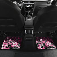 Pink Black Aloha Hawaii Car Mats Polynesian Shark Tattoo Plumeria