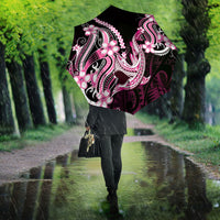 Pink Black Aloha Hawaii Umbrella Polynesian Shark Tattoo Plumeria