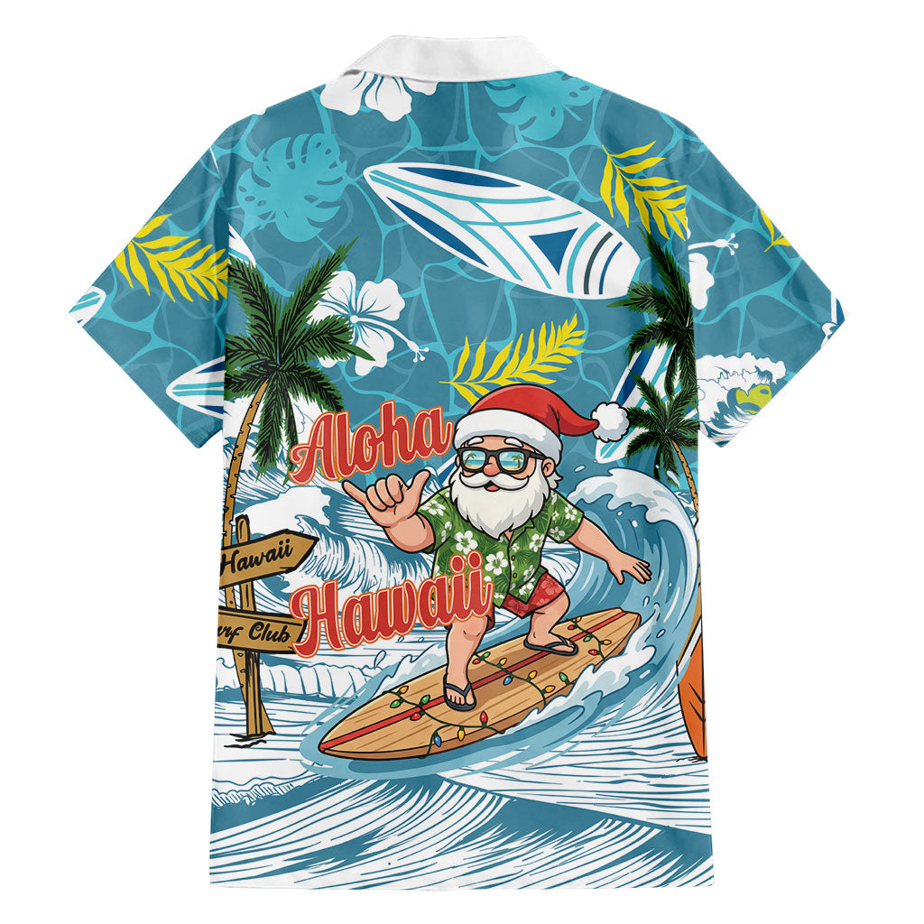 Hawaii Summer Christmas Family Matching Mermaid Dress and Hawaiian Shirt Surfing Santa Shaka Catch The Wave