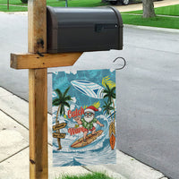 Hawaii Summer Christmas Garden Flag Surfing Santa Shaka Catch The Wave
