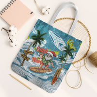 Hawaii Summer Christmas Tote Bag Surfing Santa Shaka Catch The Wave