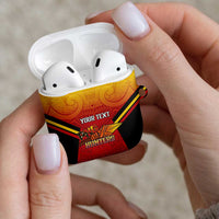 Papua New Guinea Rugby Custom AirPods Case Go PNG Hunters Polynesian Pattern - Polynesian Pride