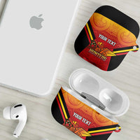 Papua New Guinea Rugby Custom AirPods Case Go PNG Hunters Polynesian Pattern - Polynesian Pride