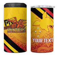 Papua New Guinea Rugby Custom 4 in 1 Can Cooler Tumbler Go PNG Hunters Polynesian Pattern - Polynesian Pride