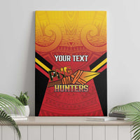 Papua New Guinea Rugby Custom Canvas Wall Art Go PNG Hunters Polynesian Pattern - Polynesian Pride