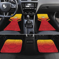 Papua New Guinea Rugby Custom Car Mats Go PNG Hunters Polynesian Pattern - Polynesian Pride