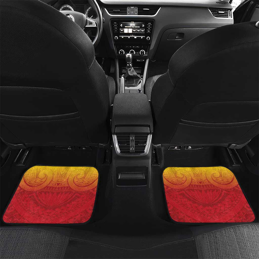 Papua New Guinea Rugby Custom Car Mats Go PNG Hunters Polynesian Pattern - Polynesian Pride