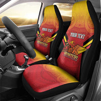 Papua New Guinea Rugby Custom Car Seat Cover Go PNG Hunters Polynesian Pattern - Polynesian Pride