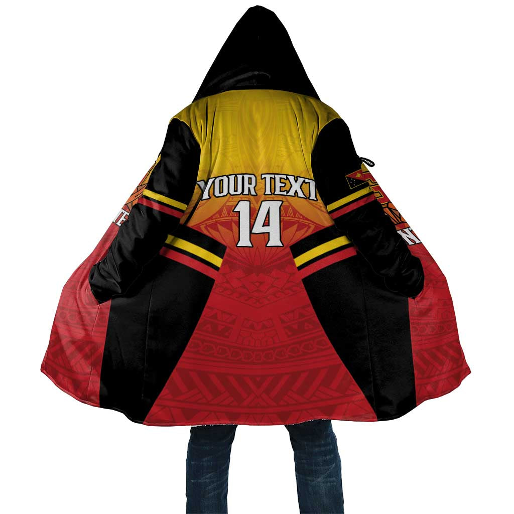 Papua New Guinea Rugby Custom Cloak Go PNG Hunters Polynesian Pattern - Polynesian Pride
