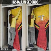Papua New Guinea Rugby Custom Door Cover Go PNG Hunters Polynesian Pattern - Polynesian Pride