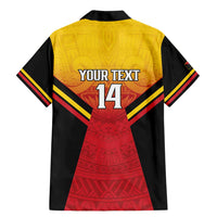 Papua New Guinea Rugby Custom Family Matching Mermaid Dress and Hawaiian Shirt Go PNG Hunters Polynesian Pattern - Polynesian Pride