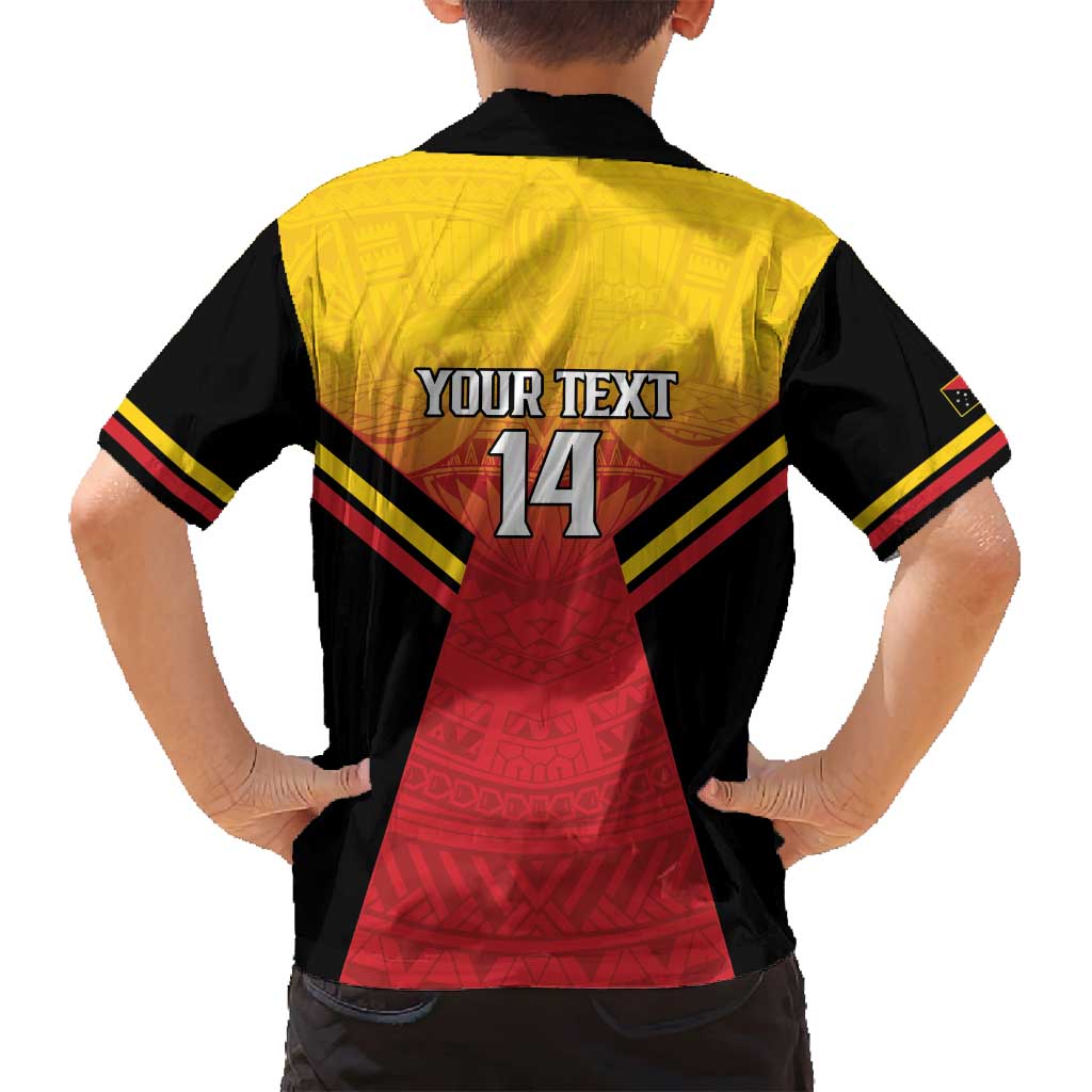 Papua New Guinea Rugby Custom Family Matching Off Shoulder Maxi Dress and Hawaiian Shirt Go PNG Hunters Polynesian Pattern - Polynesian Pride