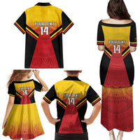 Papua New Guinea Rugby Custom Family Matching Puletasi and Hawaiian Shirt Go PNG Hunters Polynesian Pattern - Polynesian Pride