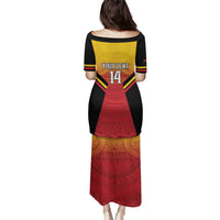 Papua New Guinea Rugby Custom Family Matching Puletasi and Hawaiian Shirt Go PNG Hunters Polynesian Pattern - Polynesian Pride