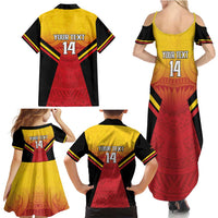 Papua New Guinea Rugby Custom Family Matching Summer Maxi Dress and Hawaiian Shirt Go PNG Hunters Polynesian Pattern - Polynesian Pride