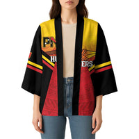 Papua New Guinea Rugby Custom Kimono Go PNG Hunters Polynesian Pattern - Polynesian Pride