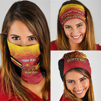Papua New Guinea Rugby Custom Neck Gaiter Go PNG Hunters Polynesian Pattern - Polynesian Pride