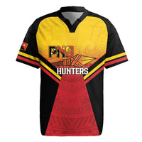 Papua New Guinea Rugby Custom Rugby Jersey Go PNG Hunters Polynesian Pattern - Polynesian Pride