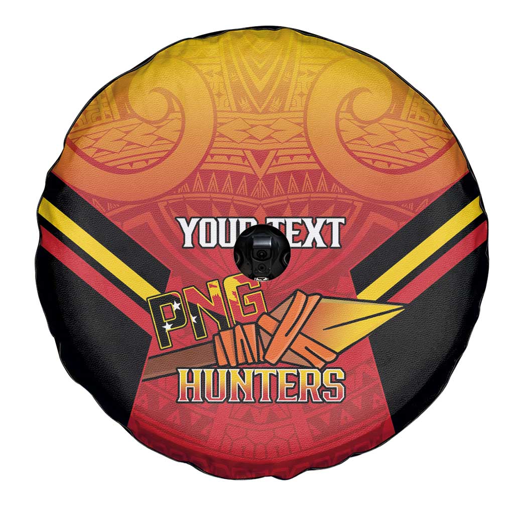 Papua New Guinea Rugby Custom Spare Tire Cover Go PNG Hunters Polynesian Pattern - Polynesian Pride