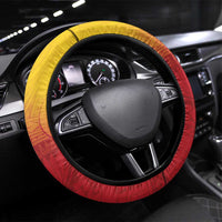 Papua New Guinea Rugby Steering Wheel Cover Go PNG Hunters Polynesian Pattern - Polynesian Pride
