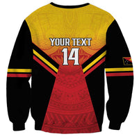 Papua New Guinea Rugby Custom Sweatshirt Go PNG Hunters Polynesian Pattern - Polynesian Pride