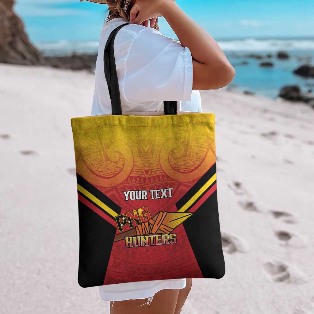 Papua New Guinea Rugby Custom Tote Bag Go PNG Hunters Polynesian Pattern - Polynesian Pride