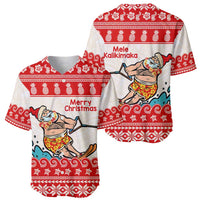 Mele Kalikimaka Hawaii Baseball Jersey Water-skiing Santa Tropical Vibes LT14 - Polynesian Pride