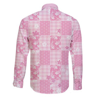 Pink Palaka Japanese Patterns Family Matching Short Sleeve Bodycon Dress and Hawaiian Shirt Koi Fish Asanoha Sakura Patchwork Stylized - Polynesian Pride