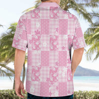 Pink Palaka Japanese Patterns Hawaiian Shirt Koi Fish Asanoha Sakura Patchwork Stylized - Polynesian Pride