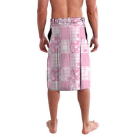 Pink Palaka Japanese Patterns Lavalava Koi Fish Asanoha Sakura Patchwork Stylized - Polynesian Pride