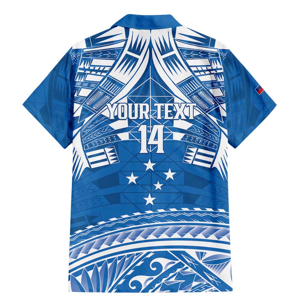 Toa Samoa Rugby Custom Family Matching Mermaid Dress and Hawaiian Shirt Uso aso uma Samoan Pattern Blue - Polynesian Pride