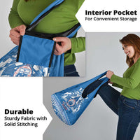 Toa Samoa Rugby Custom Grocery Bag Uso aso uma Samoan Pattern Blue - Polynesian Pride