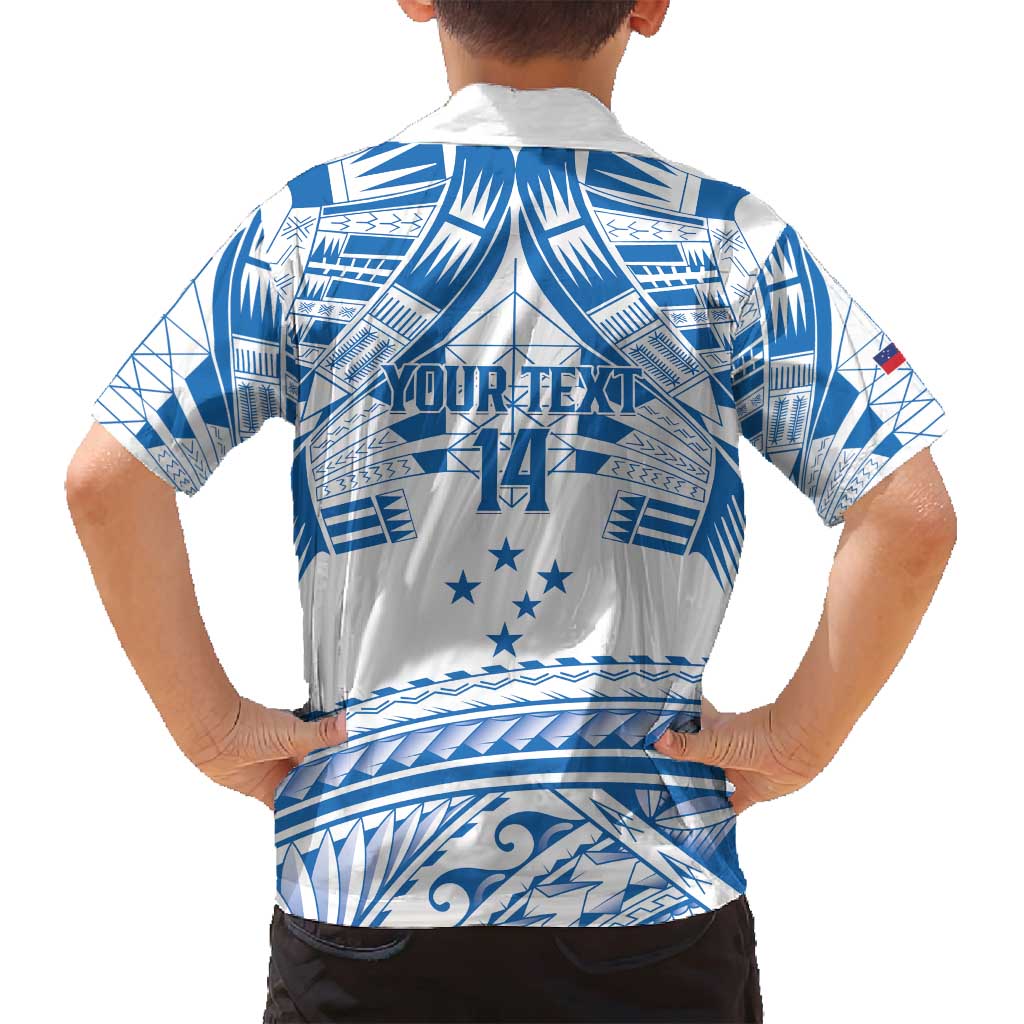 Toa Samoa Rugby Custom Family Matching Long Sleeve Bodycon Dress and Hawaiian Shirt Uso aso uma Samoan Pattern White - Polynesian Pride