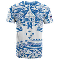 Toa Samoa Rugby Custom T Shirt Uso aso uma Samoan Pattern White - Polynesian Pride