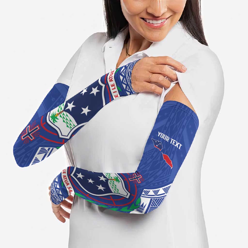 Personalised Samoa 685 Arm Sleeves Samoan Pride Coat Of Arms - Polynesian Pride