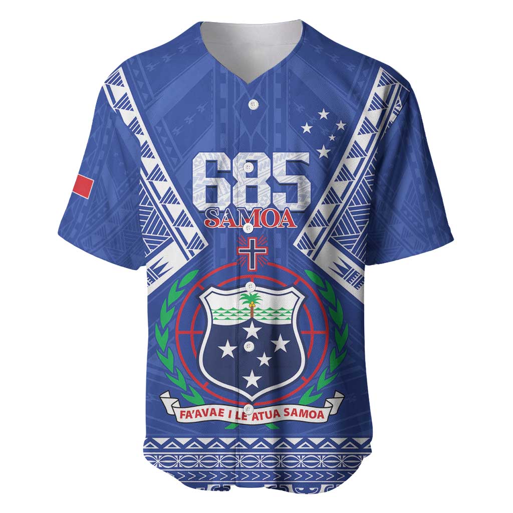Personalised Samoa 685 Baseball Jersey Samoan Pride Coat Of Arms - Polynesian Pride