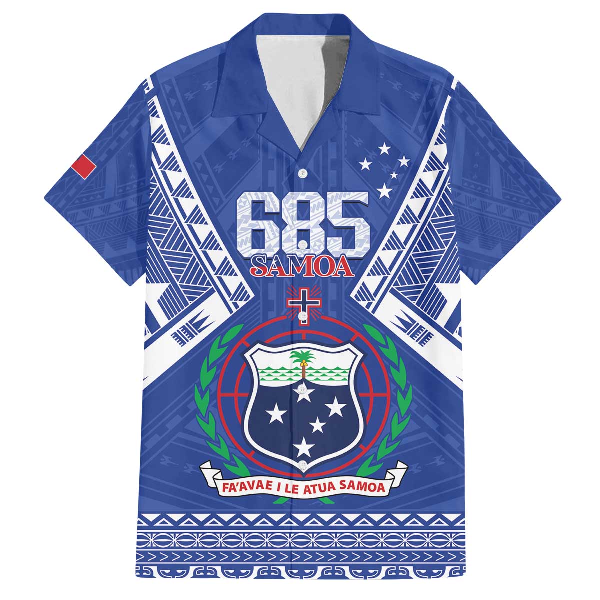 Personalised Samoa 685 Family Matching Off The Shoulder Long Sleeve Dress and Hawaiian Shirt Samoan Pride Coat Of Arms - Polynesian Pride