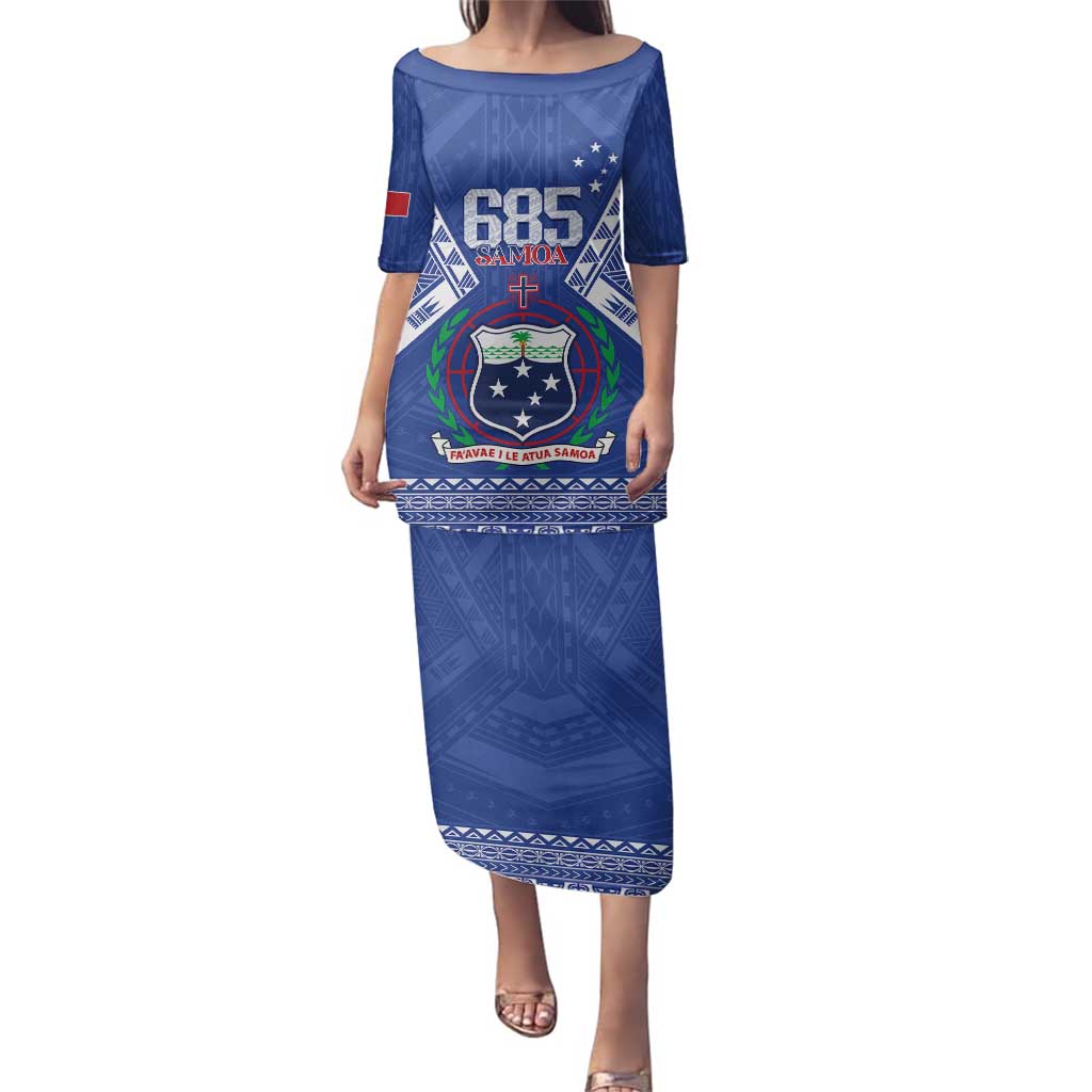 Personalised Samoa 685 Family Matching Puletasi and Hawaiian Shirt Samoan Pride Coat Of Arms - Polynesian Pride