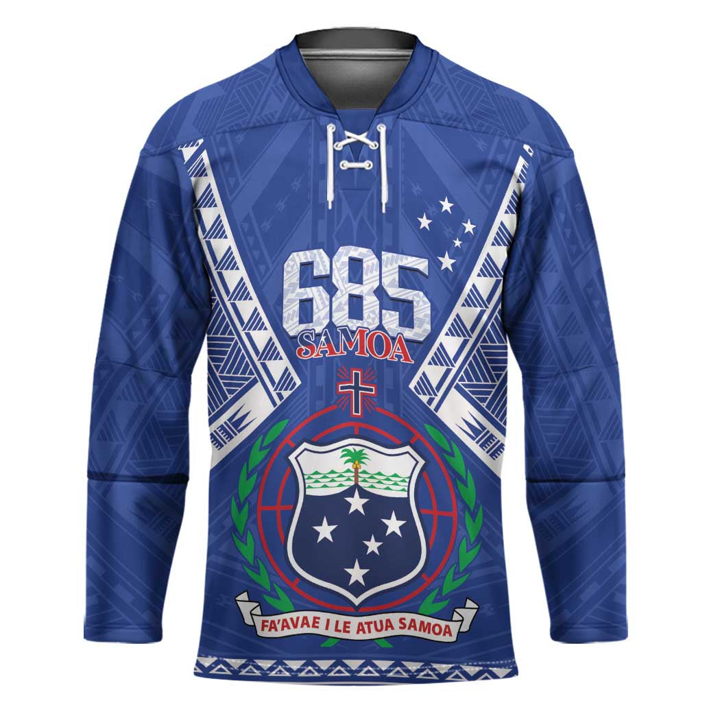 Personalised Samoa 685 Hockey Jersey Samoan Pride Coat Of Arms - Polynesian Pride