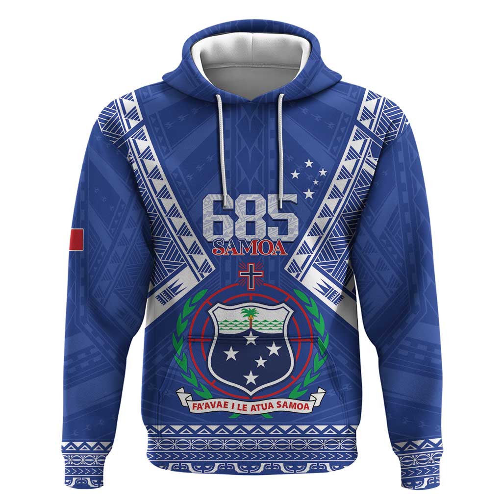 Personalised Samoa 685 Hoodie Samoan Pride Coat Of Arms - Polynesian Pride