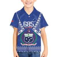 Personalised Samoa 685 Kid Hawaiian Shirt Samoan Pride Coat Of Arms LT14 Kid Blue - Polynesian Pride