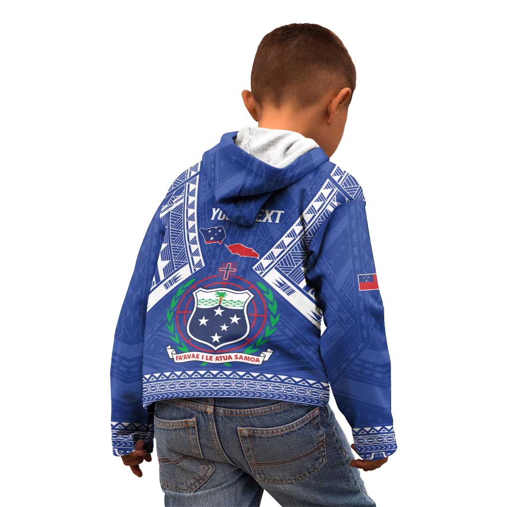 Personalised Samoa 685 Kid Hoodie Samoan Pride Coat Of Arms - Polynesian Pride