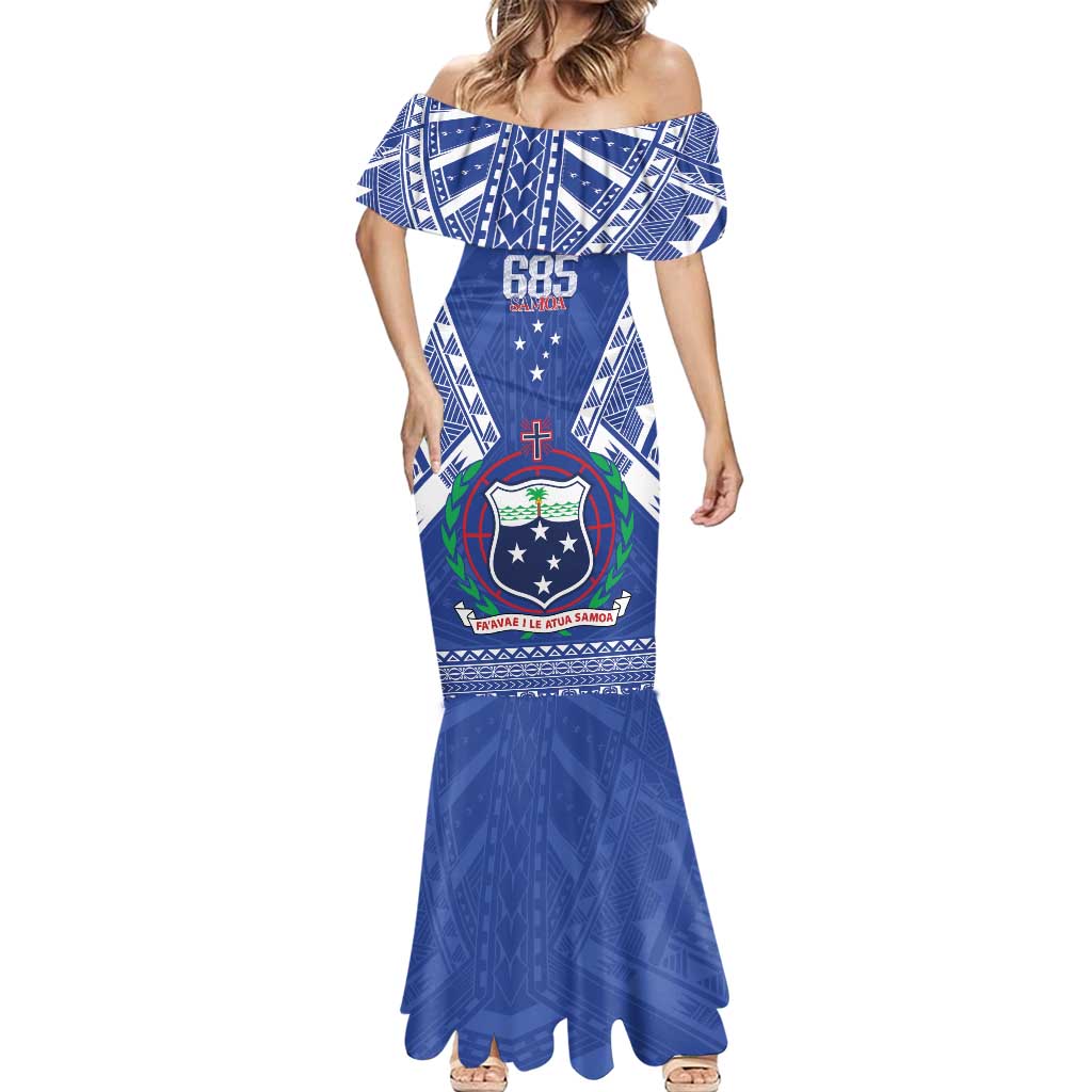 Personalised Samoa 685 Mermaid Dress Samoan Pride Coat Of Arms - Polynesian Pride