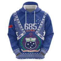 Personalised Samoa 685 Zip Hoodie Samoan Pride Coat Of Arms - Polynesian Pride