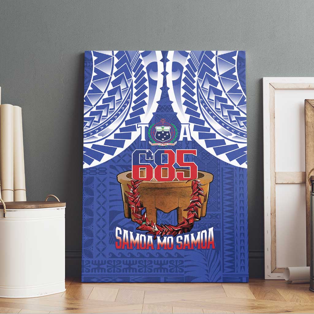 Toa Samoa Rugby Canvas Wall Art 685 Pride Tanoa Ula Fala - Polynesian Pride