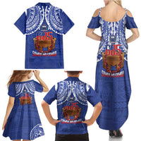 Toa Samoa Rugby Family Matching Summer Maxi Dress and Hawaiian Shirt 685 Pride Tanoa Ula Fala - Polynesian Pride