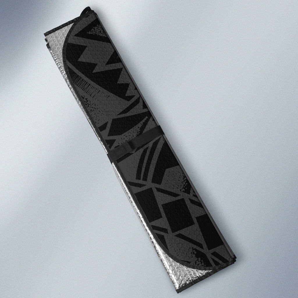 White Ribbon Day New Zealand Auto Sun Shade Aotearoa Maori Pattern LT14 - Polynesian Pride