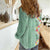 Menthol Green Aloha Hawaii Tiki Women Casual Shirt Tropical Plumeria - Seamless Style