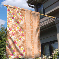 Orange Chiffon Aloha Hawaii Tiki Garden Flag Tropical Plumeria - Seamless Style LT14 - Polynesian Pride