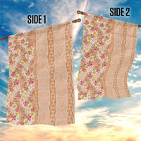 Orange Chiffon Aloha Hawaii Tiki Garden Flag Tropical Plumeria - Seamless Style LT14 - Polynesian Pride